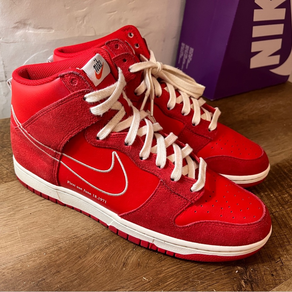 Nike Dunk High ‘First Use’ Red - Picture 4 of 9